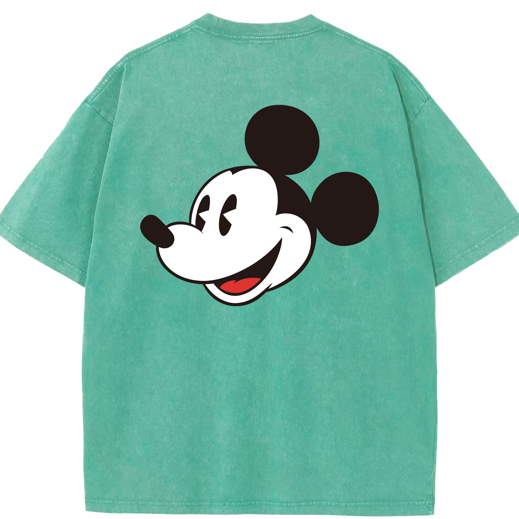 （画像用） ミッキーマウス Mickey Mouse 綿100% ヴィンテージ風 半袖Tシャツ（背面プリント）